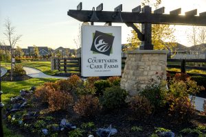 Courtyards at Carr Farms sign outside development