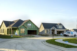 homes in process at the Courtyards at Carr Farms