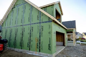 home build exterior by cimino construction showing green panels