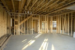 interior framing of Cimino Construction project at the Courtyards at Carr Farms